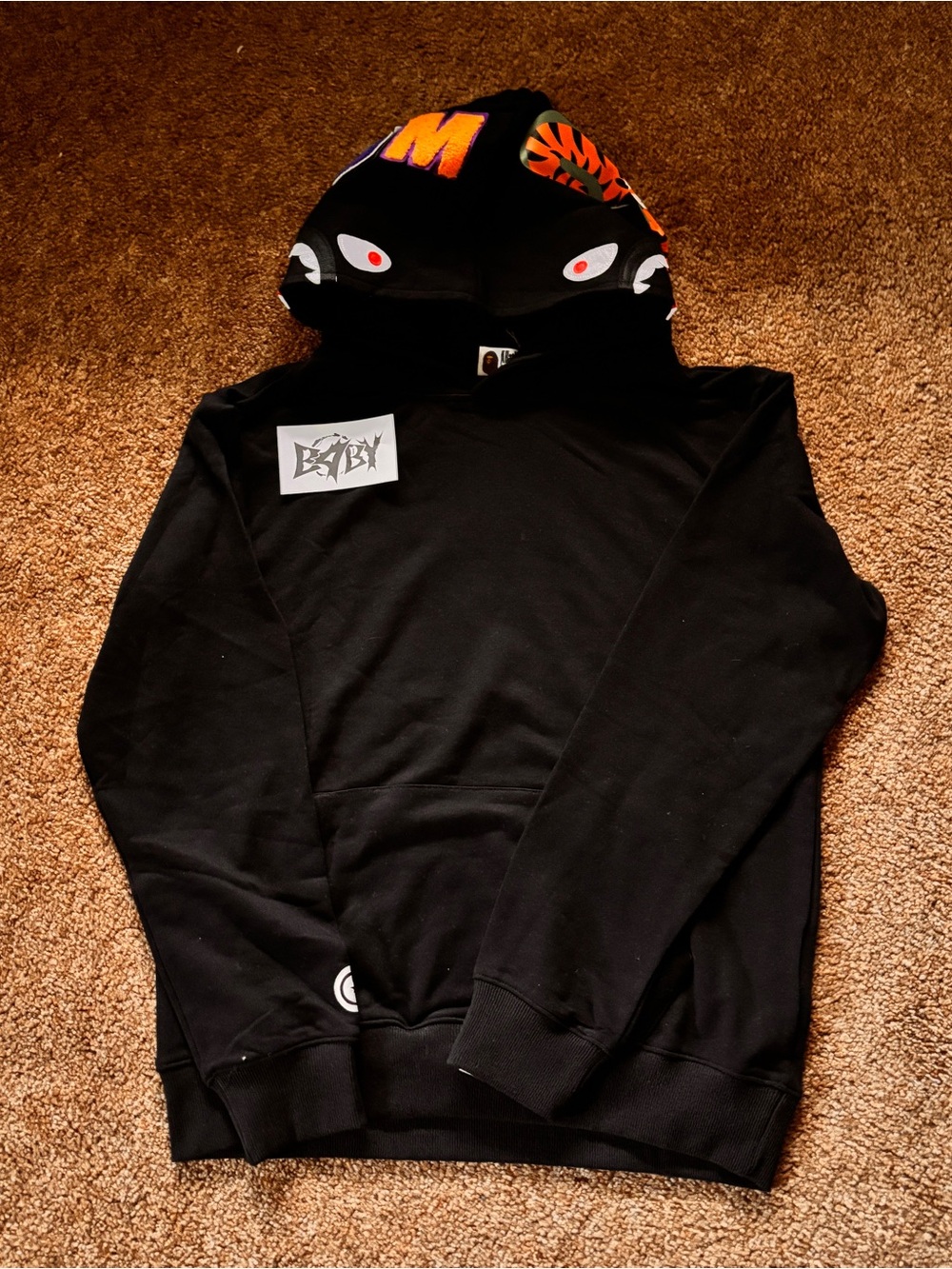 BAPE Graphic Hoodie Sweatshirt with Bold Hood Print